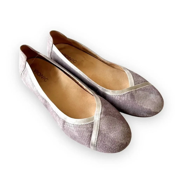 Vionic Caroll Metallic Lilac Ballet Flat Women’s Size 11 Arch Support Comfort‎ - Picture 1 of 8